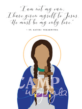 Load image into Gallery viewer, St. Kateri of Tekakwitha Print